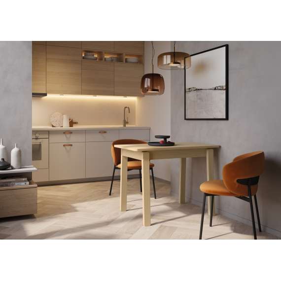 Spisebord Plot 104-224x60 cm - lys eik - uttrekkbart