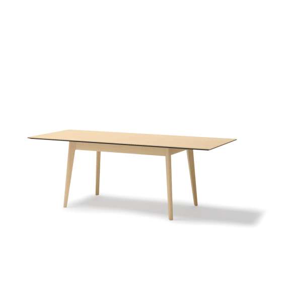 Spisebord Plot 145-220x85 cm - lys eik - uttrekkbart