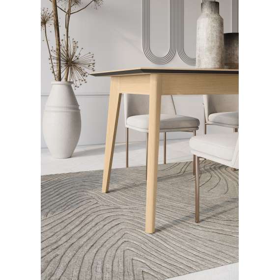 Spisebord Plot 145-220x85 cm - lys eik - uttrekkbart