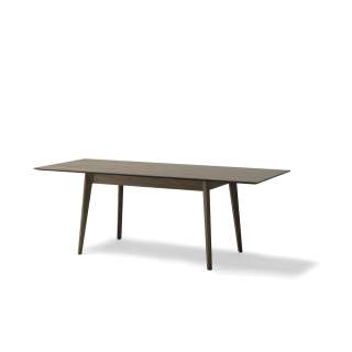 Spisebord Plot 145-220x85 cm - mørk eik - uttrekkbart