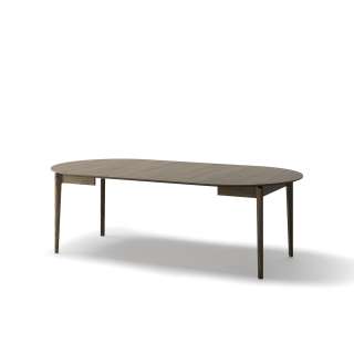 Spisebord Plot 120-240x120 cm - mørk eik - uttrekkbart