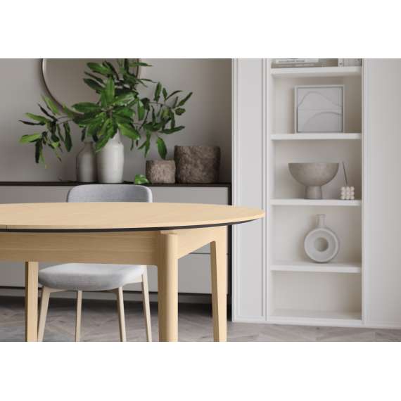 Spisebord Plot 90x210x90 cm - lys eik - uttrekkbart
