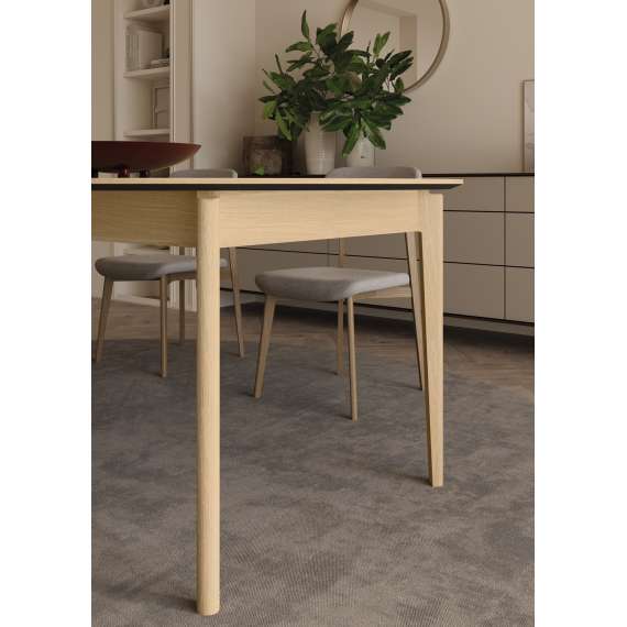Spisebord Plot 90x210x90 cm - lys eik - uttrekkbart