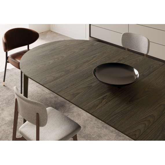 Spisebord Plot 90x210x90 cm - mørk eik - uttrekkbart