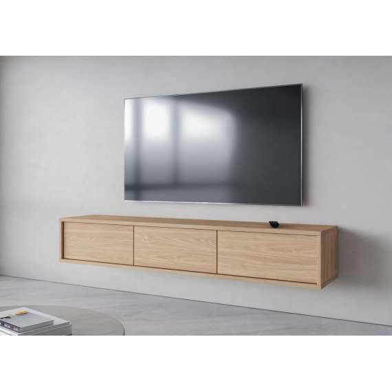 Tv-benk Frida 180 cm - eik - vegghengt - gulvstående