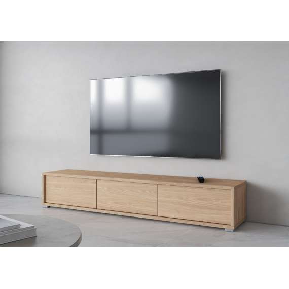 Tv-benk Frida 180 cm - eik - vegghengt - gulvstående