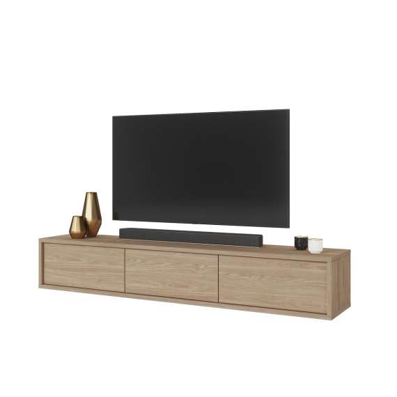 Tv-benk Frida 180 cm - eik - vegghengt - gulvstående