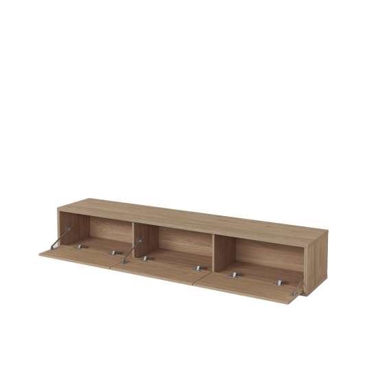 Tv-benk Frida 180 cm - eik - vegghengt - gulvstående