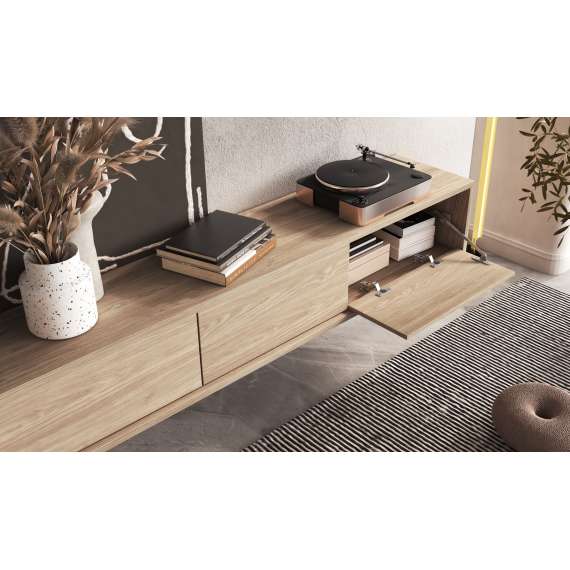 Tv-benk Frida 180 cm - eik - vegghengt - gulvstående