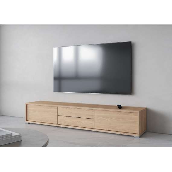 Tv-benk Frida 180 cm - eik - vegghengt - gulvstående