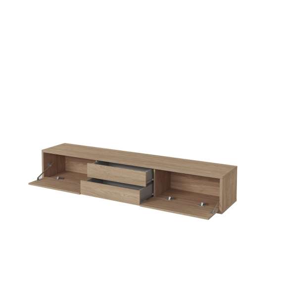Tv-benk Frida 180 cm - eik - vegghengt - gulvstående