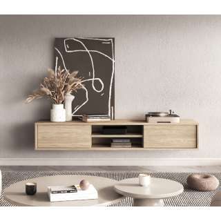Tv-benk Frida 180 cm - eik - vegghengt - gulvstående