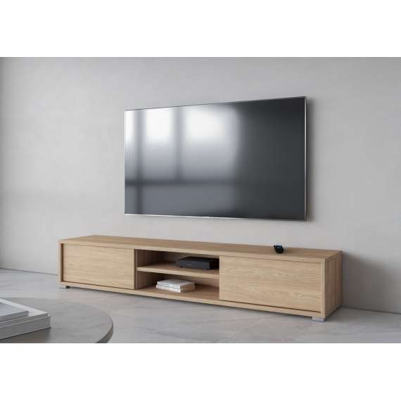 Tv-benk Frida 180 cm - eik - vegghengt - gulvstående