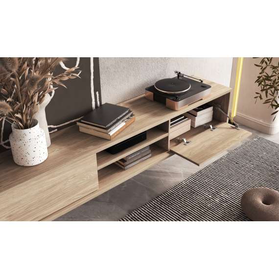 Tv-benk Frida 180 cm - eik - vegghengt - gulvstående