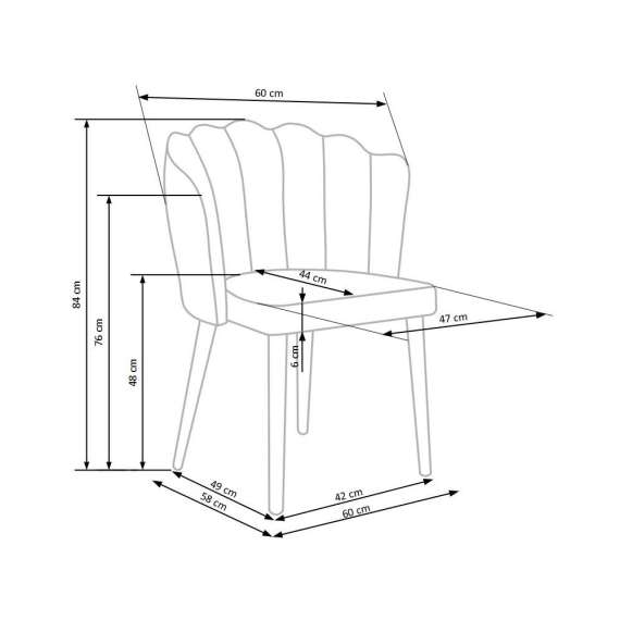 Stol Eggedal - pudderrosa