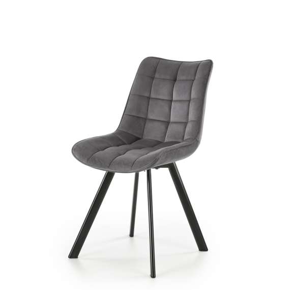 Stol Merida - mørk grå - velvet