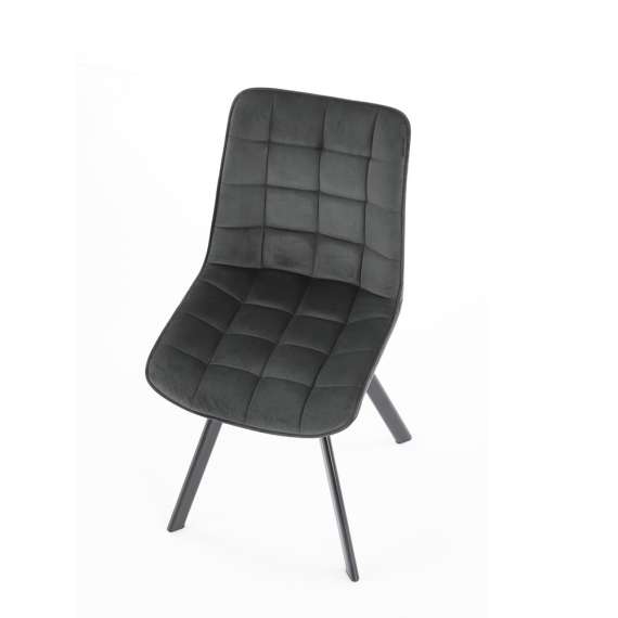 Stol Merida - mørk grå - velvet