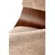Stol Rubi - valnøtt - beige stoff