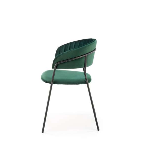 Stol Lino - flaskegrønn - sorte ben