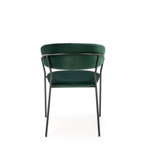 Stol Lino - flaskegrønn - sorte ben