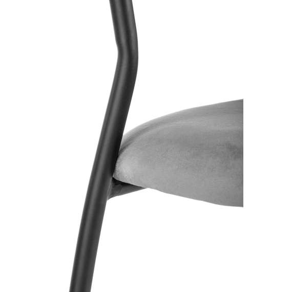 Stol Lino - grå - sorte ben