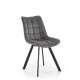 Stol Merida - mørk grå - velvet