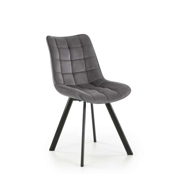 Stol Merida - mørk grå - velvet