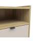 Nattbord Dalva 50x57 - med skuff - eik - cashmere