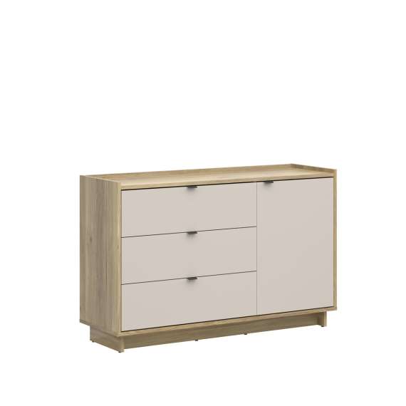 Kommode Dalva 134x86 - med skuff - eik - cashmere