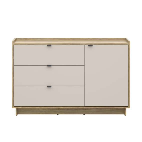 Kommode Dalva 134x86 - med skuff - eik - cashmere