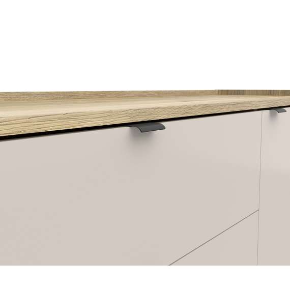 Kommode Dalva 134x86 - med skuff - eik - cashmere