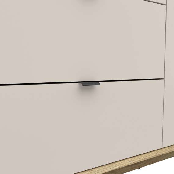 Garderobeskap Dalva 180x202 - med skuffer - eik - cashmere