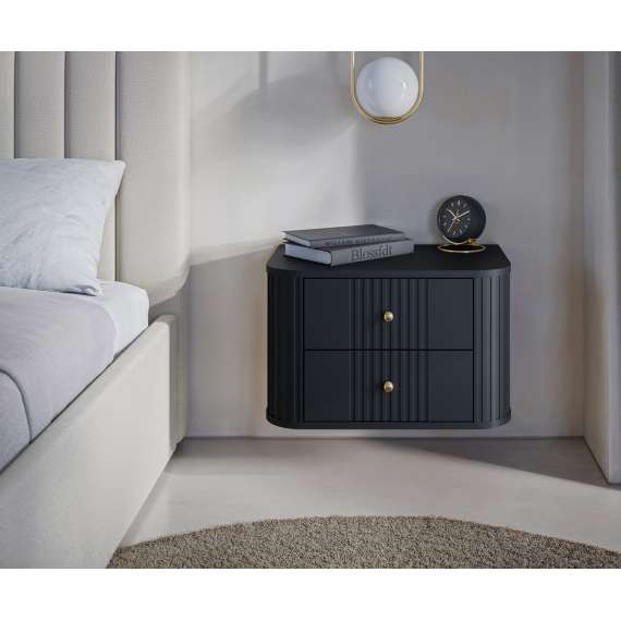 Vegghengte nattbord Vesper - svart matt - 2 stk
