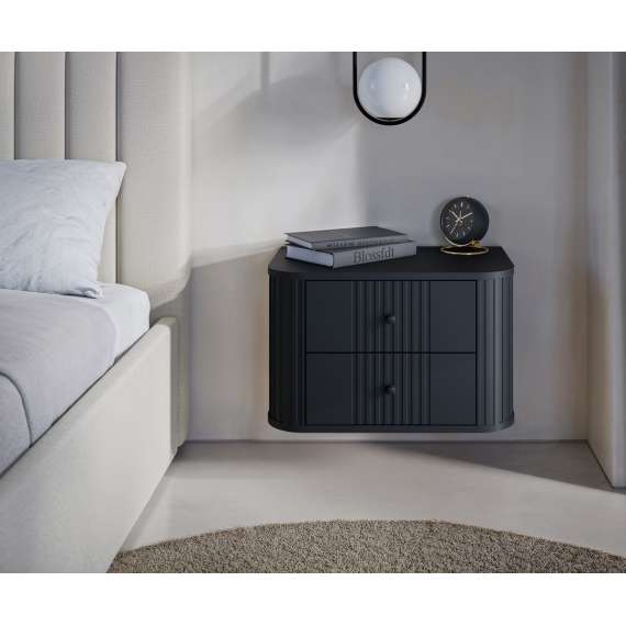 Vegghengte nattbord Vesper - svart matt - 2 stk