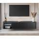Hengende tv-benk Vesper - 187x36 cm - 3 dører - svart matt