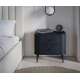Nattbord Vesper - 56x51 cm - svart matt - metall bein - 2 stk