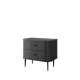 Nattbord Vesper - 56x51 cm - svart matt - metall bein - 2 stk