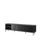 Tv-benk Vesper - 187x51 cm - 3 dører - svart matt - metal ben