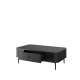 Sofabord Vesper - 103x60 cm - svart matt - 1 skuff - metall ben