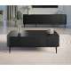 Sofabord Vesper - 103x60 cm - svart matt - 1 skuff - metall ben