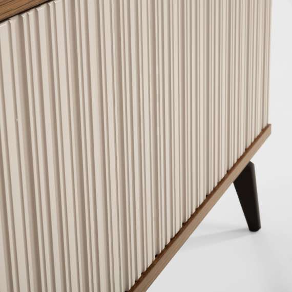 Tv-benk Vici 180x50 cm - valnøtt - cashmere matt - med LED lys