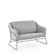 Sofa Soft - 2 seter - grå - sølv ben