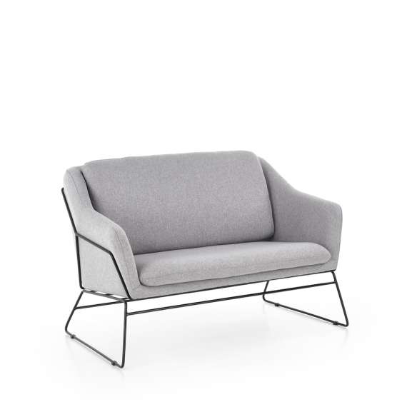 Sofa Soft - 2 seter - grå - sølv ben