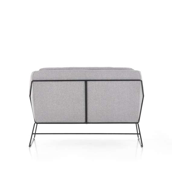 Sofa Soft - 2 seter - grå - sølv ben