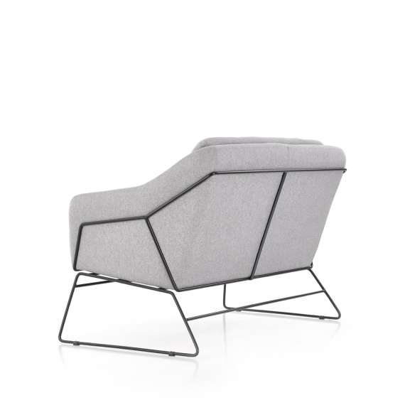 Sofa Soft - 2 seter - grå - sølv ben