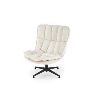 Lenestol Fofana - crem - svart metall ben