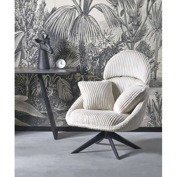 Lenestol MERRY - crem - svingbar