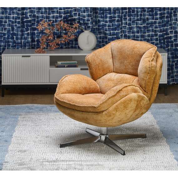 Lenestol GUIDO - sennepsgul - svingbar