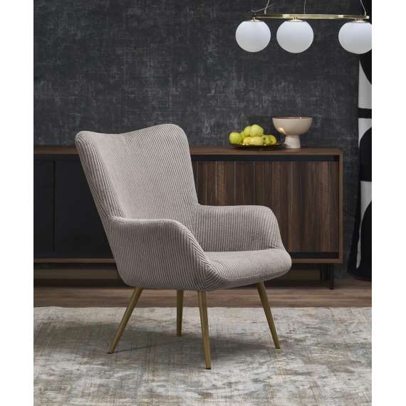 Lenestol AMARO - grå kordfløyel