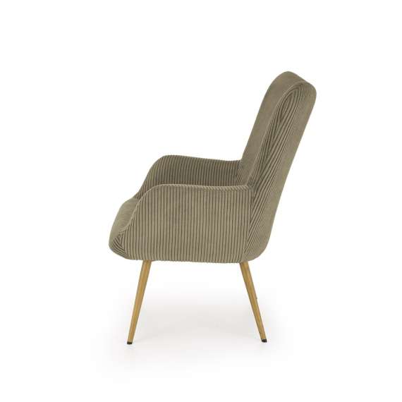 Lenestol AMARO - olivengrønn kordfløyel
